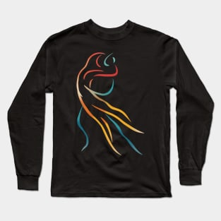 Two dancers abstract art print Long Sleeve T-Shirt